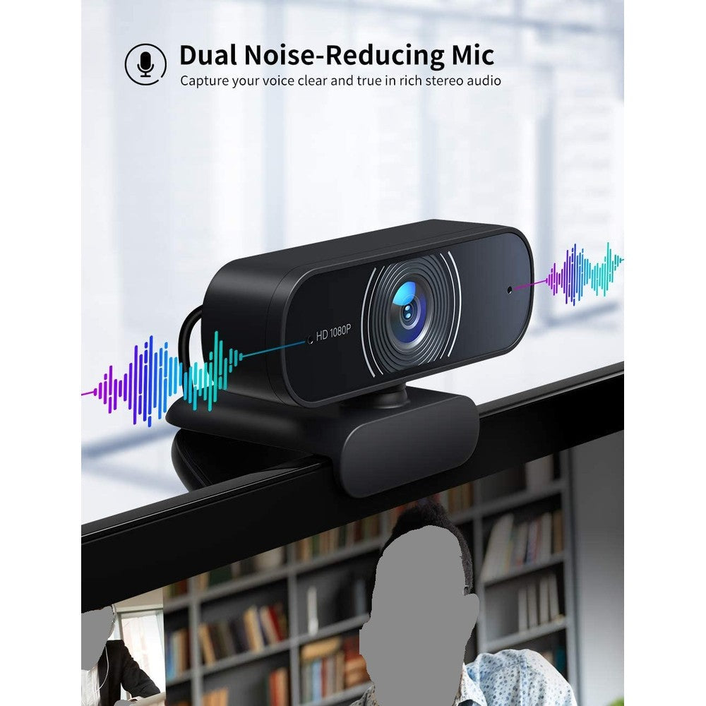 RALENO 1080P Webcam with Dual Built-in Microphones Image 6