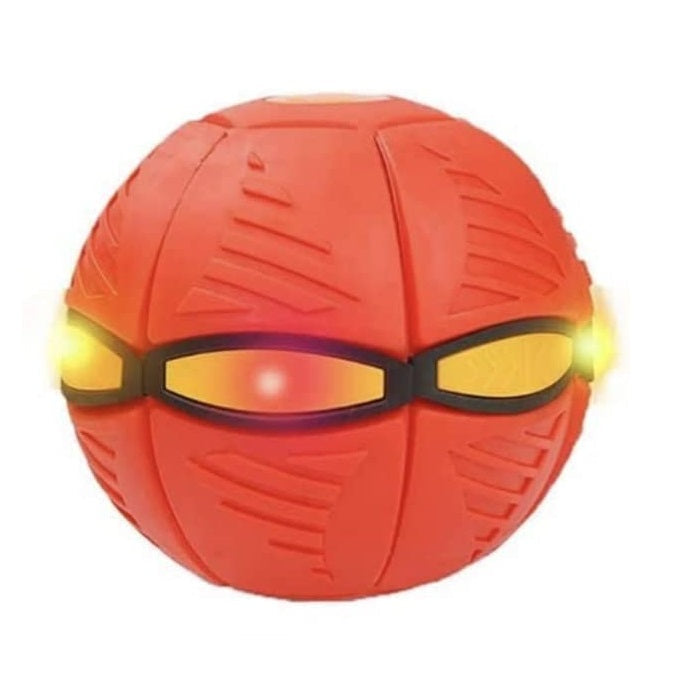 Pop-Up Ball Flat Flying Saucer - Throw Disc Catch Ball - with LED LightingRed Image 4
