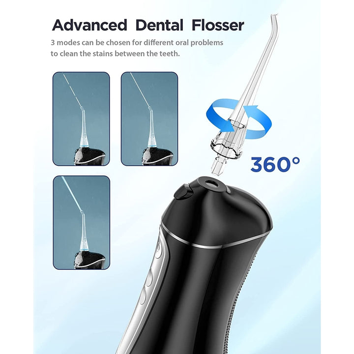 Elifloss Cordless Rechargeable Water Dental Flosser Oral Irrigator with 4 Modes and 7 Tips Image 3