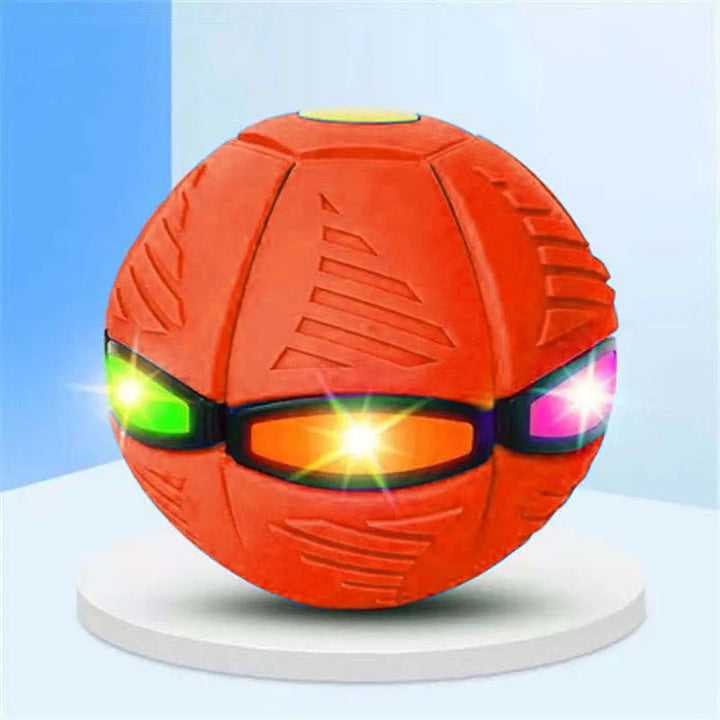 Pop-Up Ball Flat Flying Saucer - Throw Disc Catch Ball - with LED LightingRed Image 10