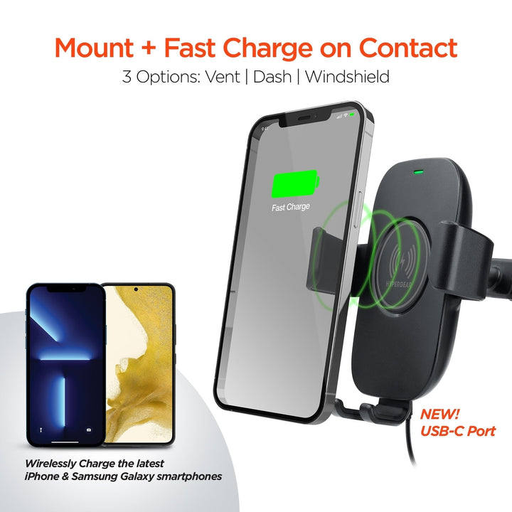 HyperGear Gravity 15W Wireless Fast Charge Mount - Hands-Free (15642-HYP) Image 3