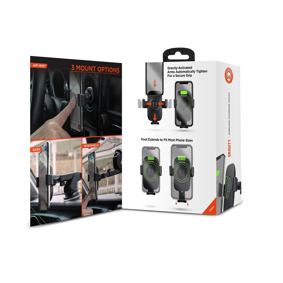 HyperGear Gravity 15W Wireless Fast Charge Mount - Hands-Free (15642-HYP) Image 11