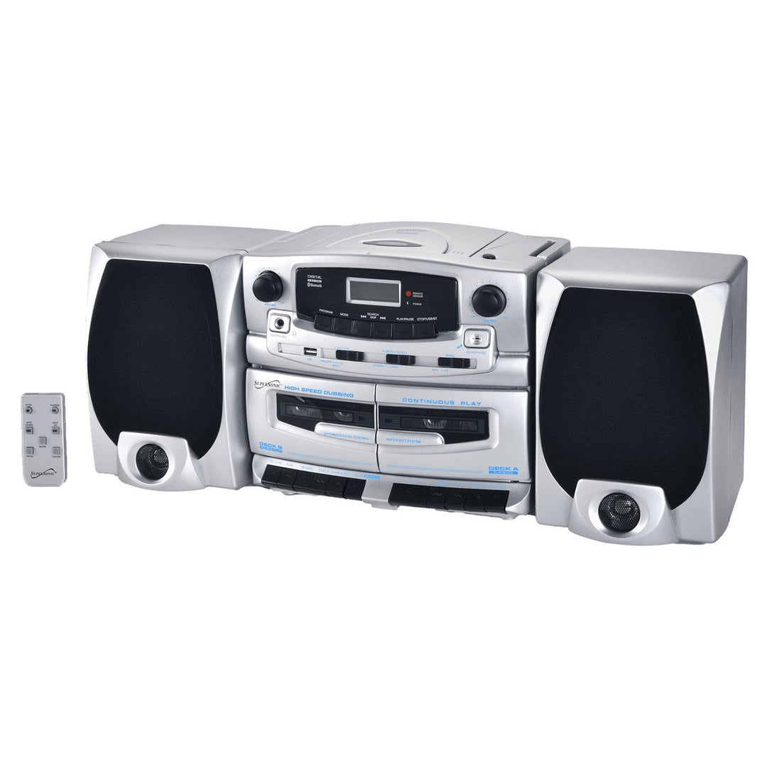 Bluetooth Audio System with Double Cassette Recorder and Built-In Mic (SC-2121BT) Image 4