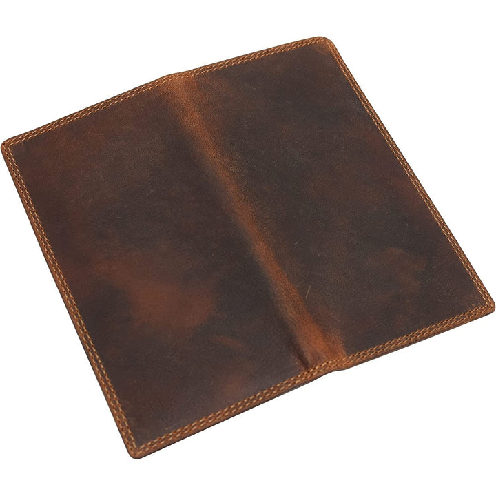 CAZORO RFID Blocking Vintage Leather Slim Bifold Standard Checkbook Cover Holder for Men and Women Image 6