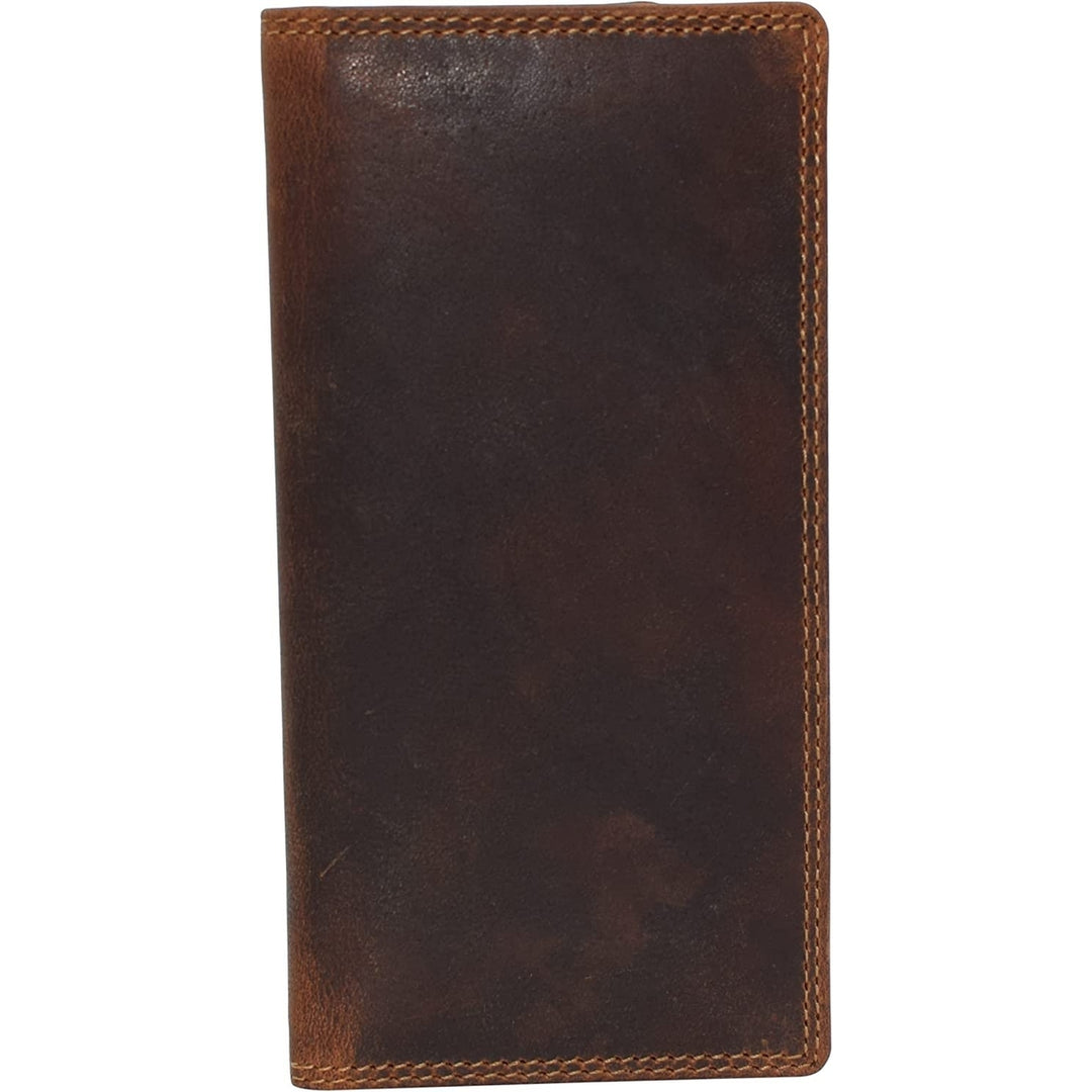CAZORO RFID Blocking Vintage Leather Slim Bifold Standard Checkbook Cover Holder for Men and Women Image 8