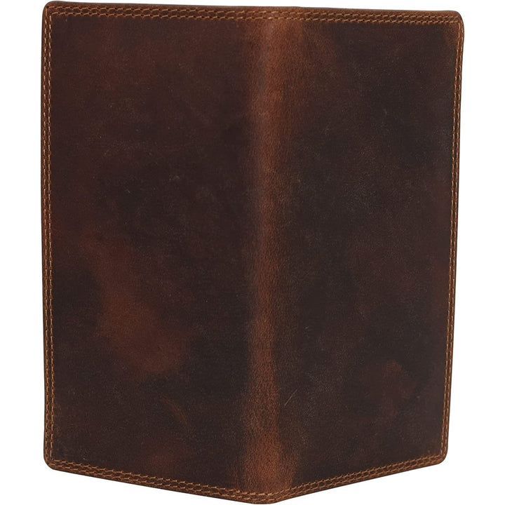 CAZORO RFID Blocking Vintage Leather Slim Bifold Standard Checkbook Cover Holder for Men and Women Image 9