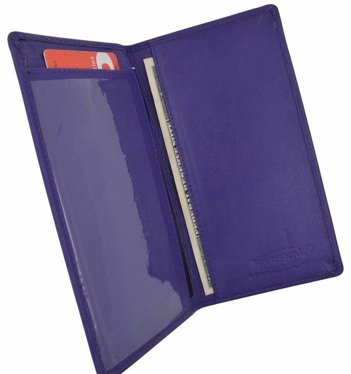 Genuine Leather PLAIN Checkbook Cover Purple !!! Image 3