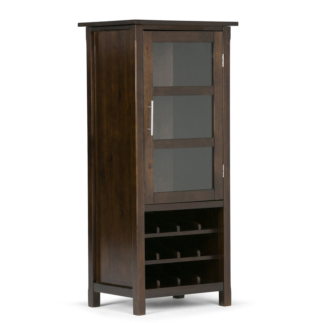 Avalon Wine Rack Solid Wood Cabinet 12 Bottle Storage Adjustable Shelves 50" High Image 1