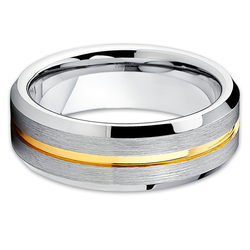 7mm Tungsten Carbide Wedding Ring Silver Comfort Fit Scratch Resistant Anniversary Image 2