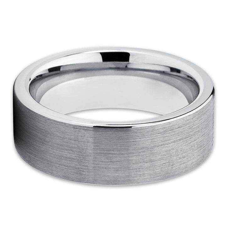 8mm Wedding Ring Silver Tungsten Ring Engagement Ring Tungsten Carbide Ring Image 2
