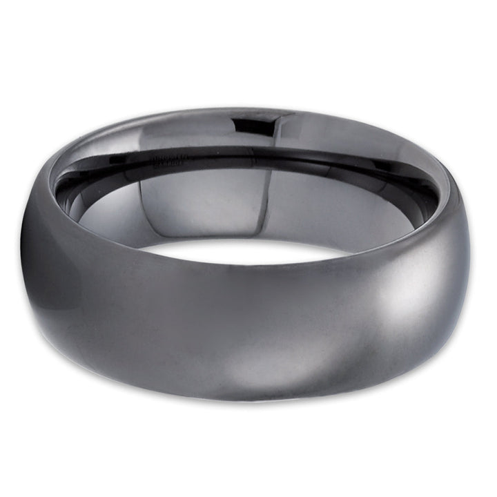 Gunmetal Tungsten Wedding Ring 8mm Comfort Fit Cobalt Free Anniversary Band Image 2