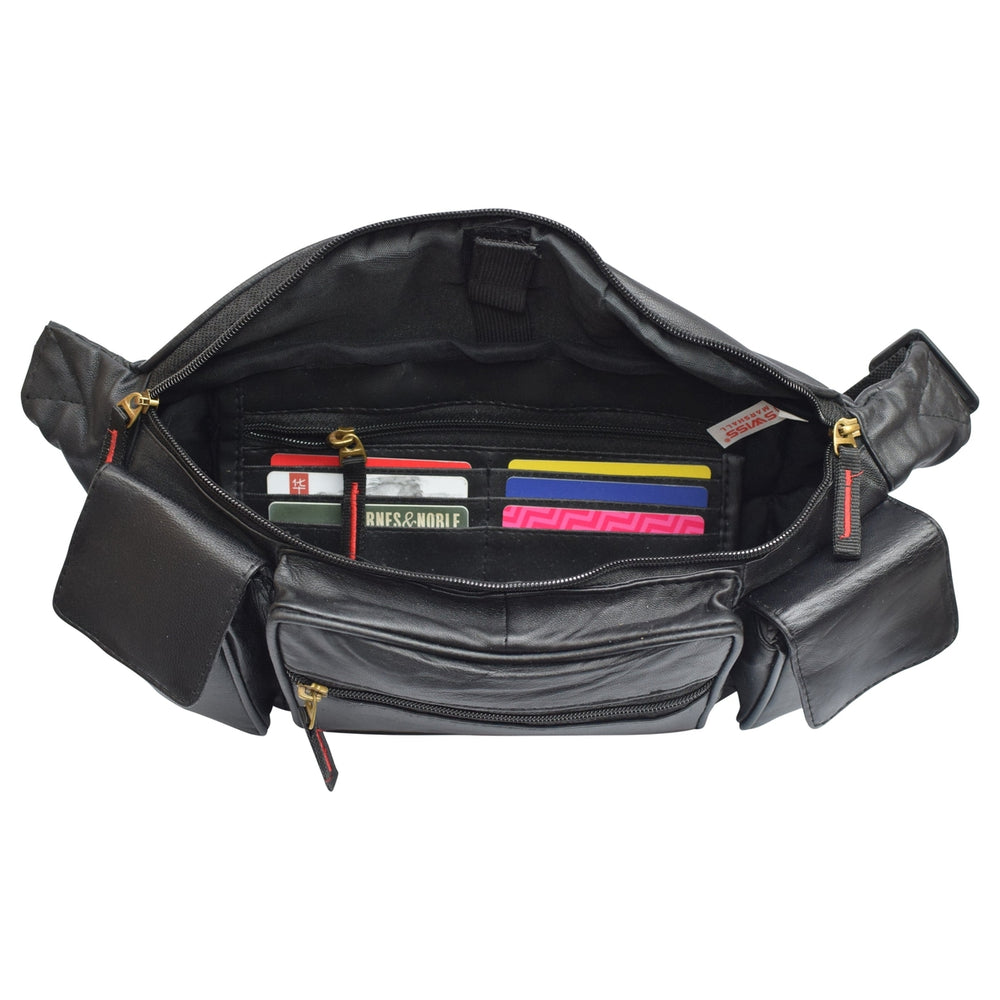 Leather with Smart Phone Large Waist PackBlack Image 2