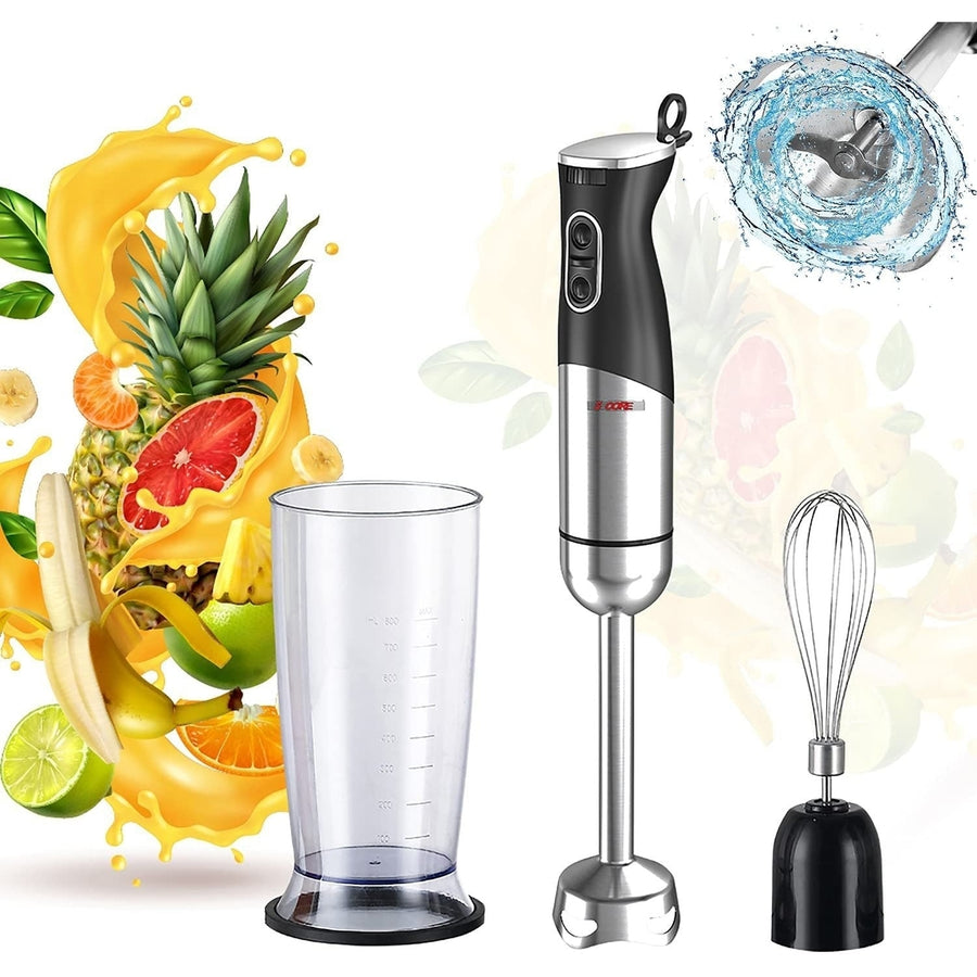 3-in-1 Multifunctional Electric Blender 8 Variable speed Stick Batidora Emersion Mixer600ml Mixing BeakerWhisk Image 1