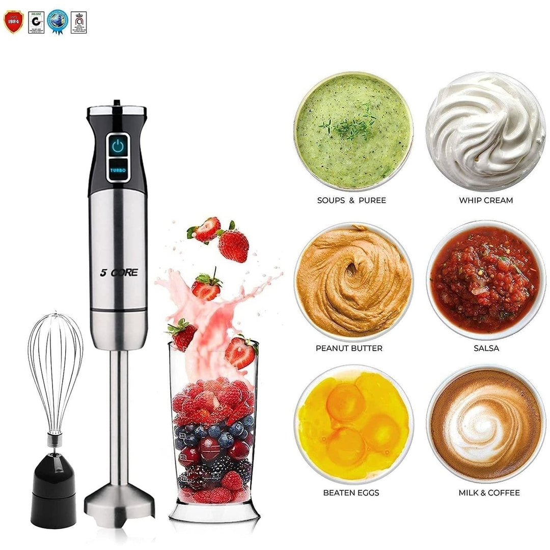 3-in-1 Multifunctional Electric Blender 8 Variable speed Stick Batidora Emersion Mixer600ml Mixing BeakerWhisk Image 4