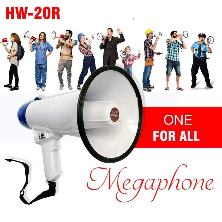 Awesome Megaphone Handheld Bullhorn Cheer Loudspeaker Bull Horn Speaker Megaphono Siren Sling Strap Portable Image 1