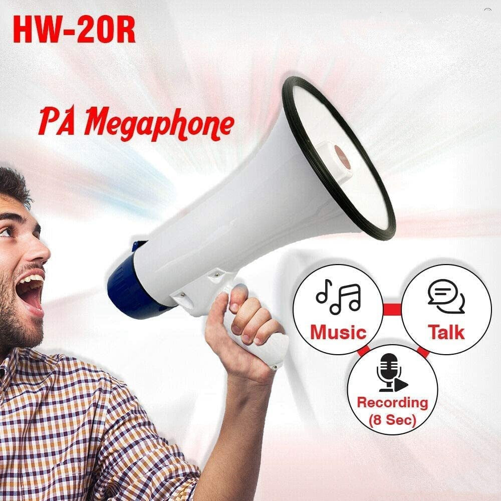 Awesome Megaphone Handheld Bullhorn Cheer Loudspeaker Bull Horn Speaker Megaphono Siren Sling Strap Portable Image 2