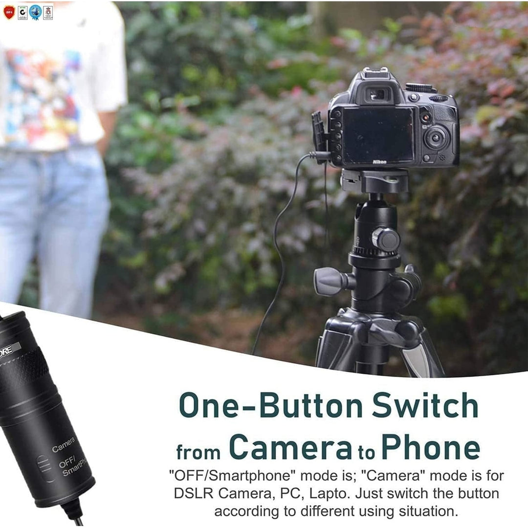 Great Microphone 3.5mm Clip-On Lapel Mic for Smartphone DSLR Camera PC Interview Video Camcorders Audio Recorder Image 4