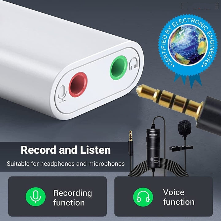 Great Microphone 3.5mm Clip-On Lapel Mic for Smartphone DSLR Camera PC Interview Video Camcorders Audio Recorder Image 7