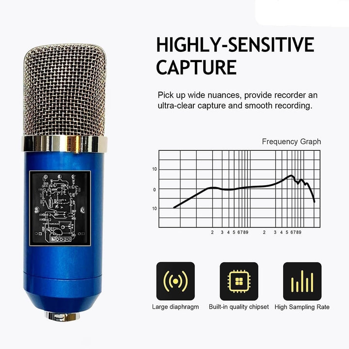 Microphone Condenser Mic for Computer PC Gaming Podcast Desktop Tripod Stand Kit for Streaming Recording Vocals Voice Image 6