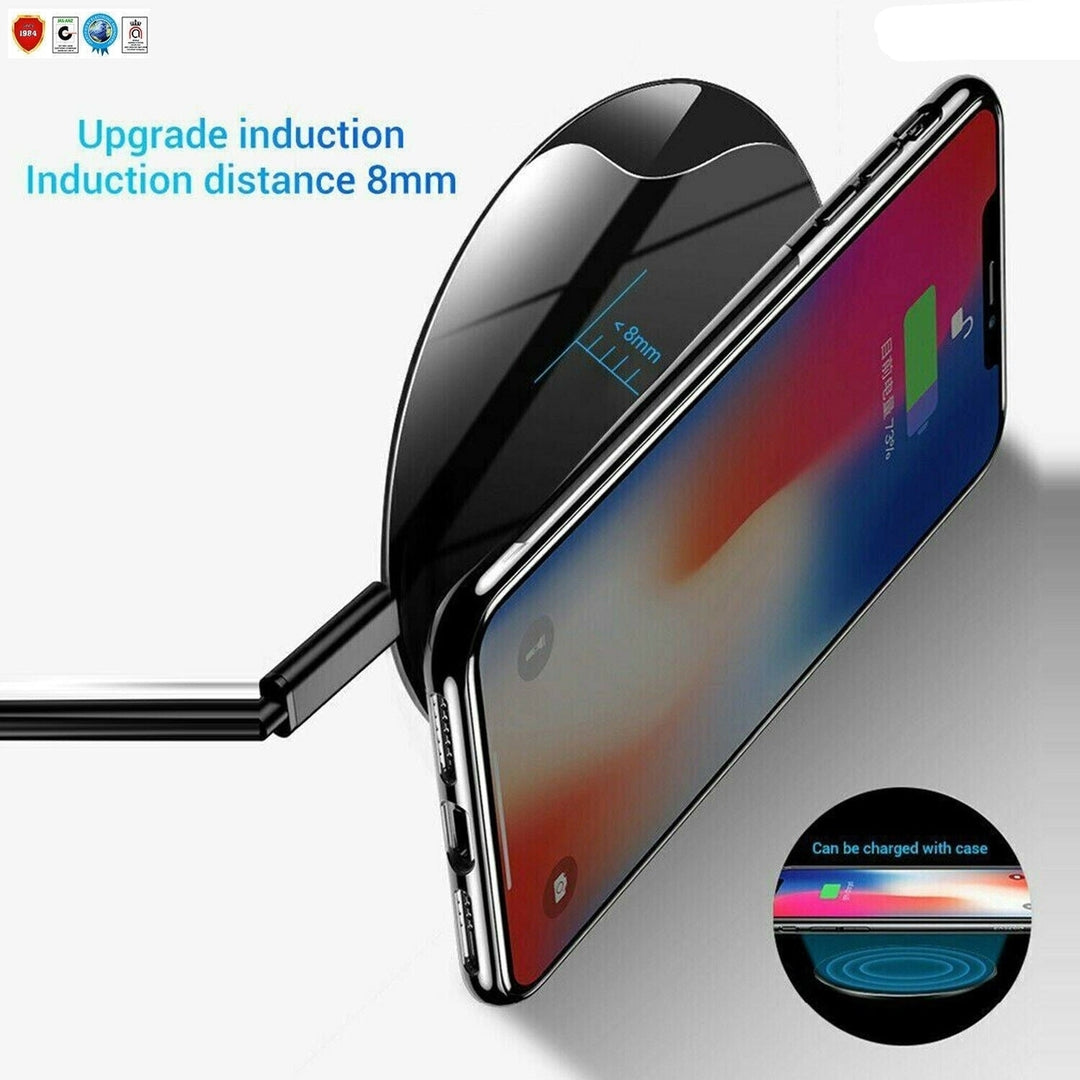 Great Wireless Fast Charger Pad Glass Top Qi 15W Boost charge for iPhone Samsung Slim Wire Less Charging USB-C Image 3