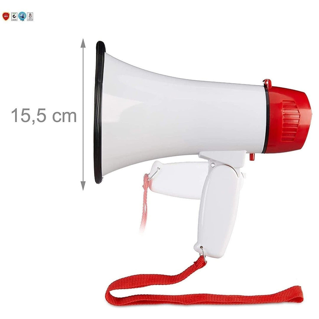 Great Megaphone Bullhorn Cheer Horn Mic Recording Siren Blow Horn Hand Held Mega Phone Loudhailer Image 4