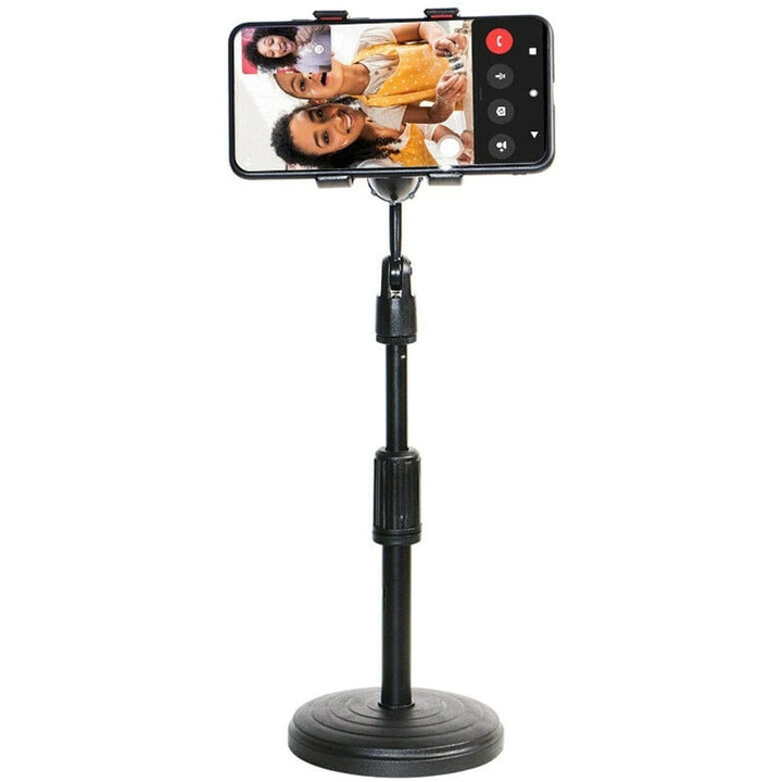 Phone Holder Stand for Desk Cellphone Stands for Mobile Round Base Boom Video Call Conference Portable Image 1