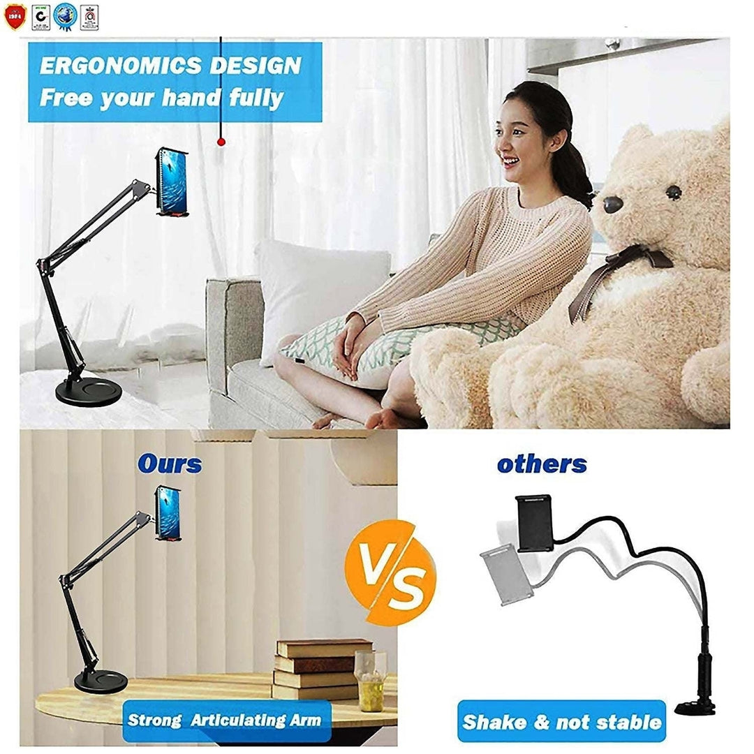 Phone Holder Stand Universal Phone Mount Flexible 360 Rotation Long Arm Cell Phone Holder for BedOfficeKitchen Image 3