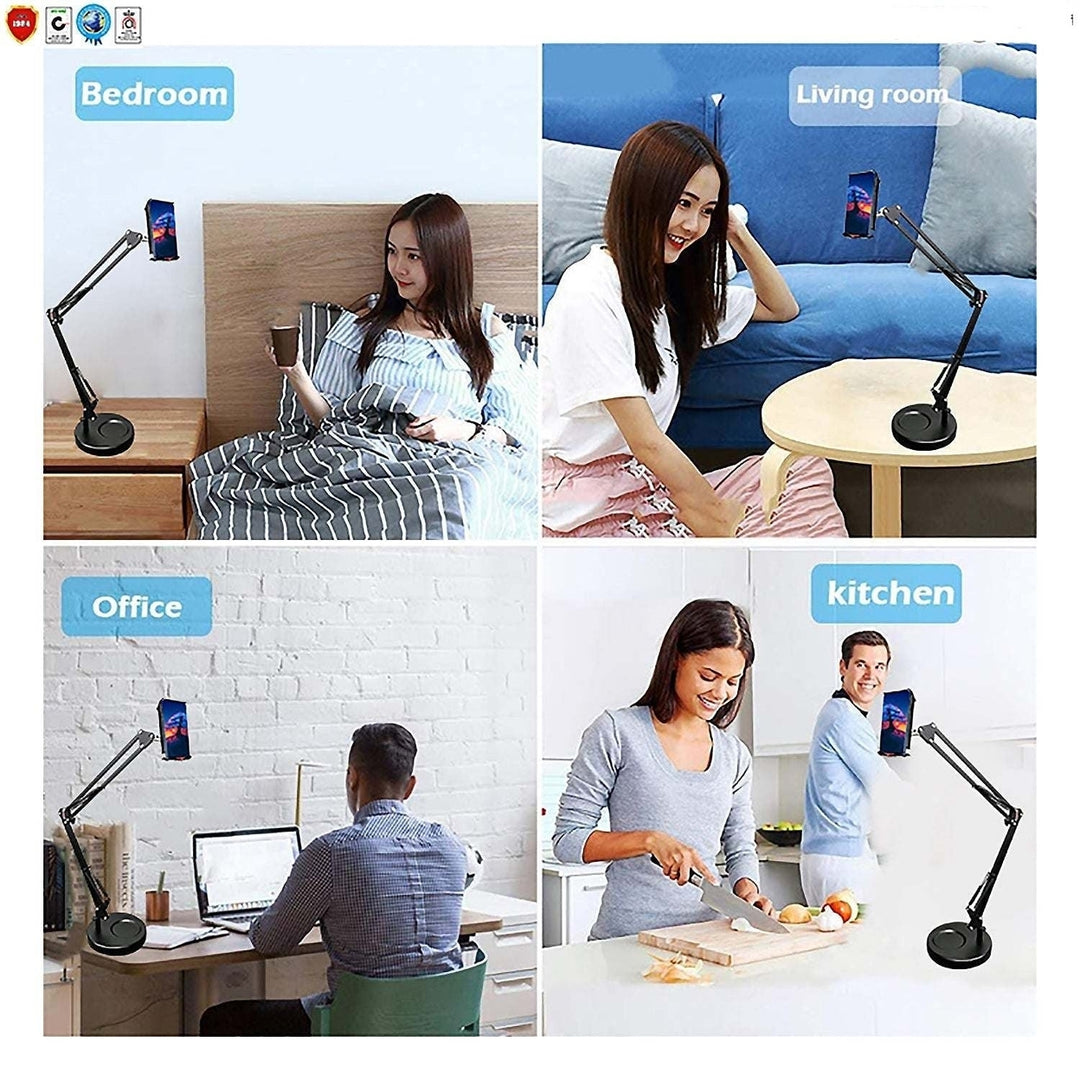 Phone Holder Stand Universal Phone Mount Flexible 360 Rotation Long Arm Cell Phone Holder for BedOfficeKitchen Image 4