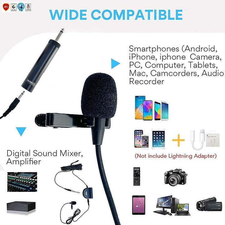 Mic Lavalier Microphone Mini Wired Clip Image 7