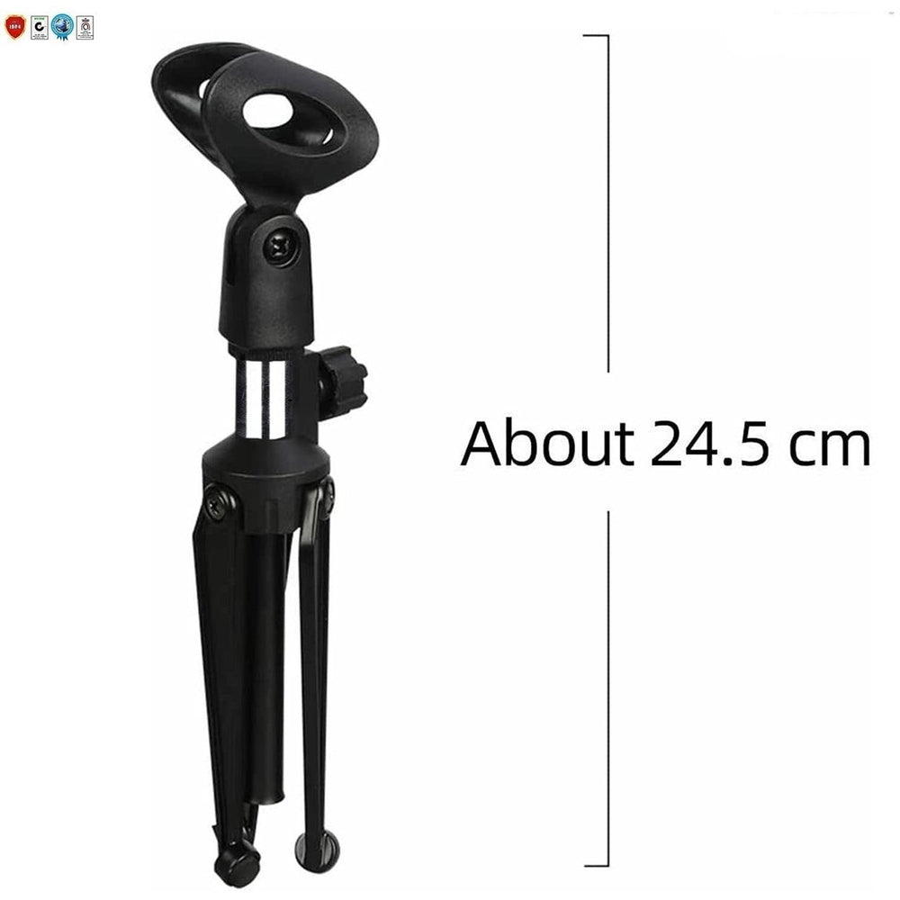 Mini Microphone Stand Tripod Universal Adjustable Desk Microphone Stand Portable Foldable Table Top Desktop Stand Image 2