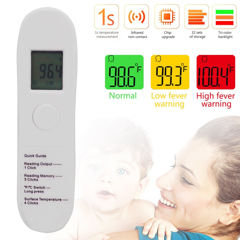 No Touch Forehead Thermometer LCD Digital Infrared Thermometer for Adults Kids Image 2