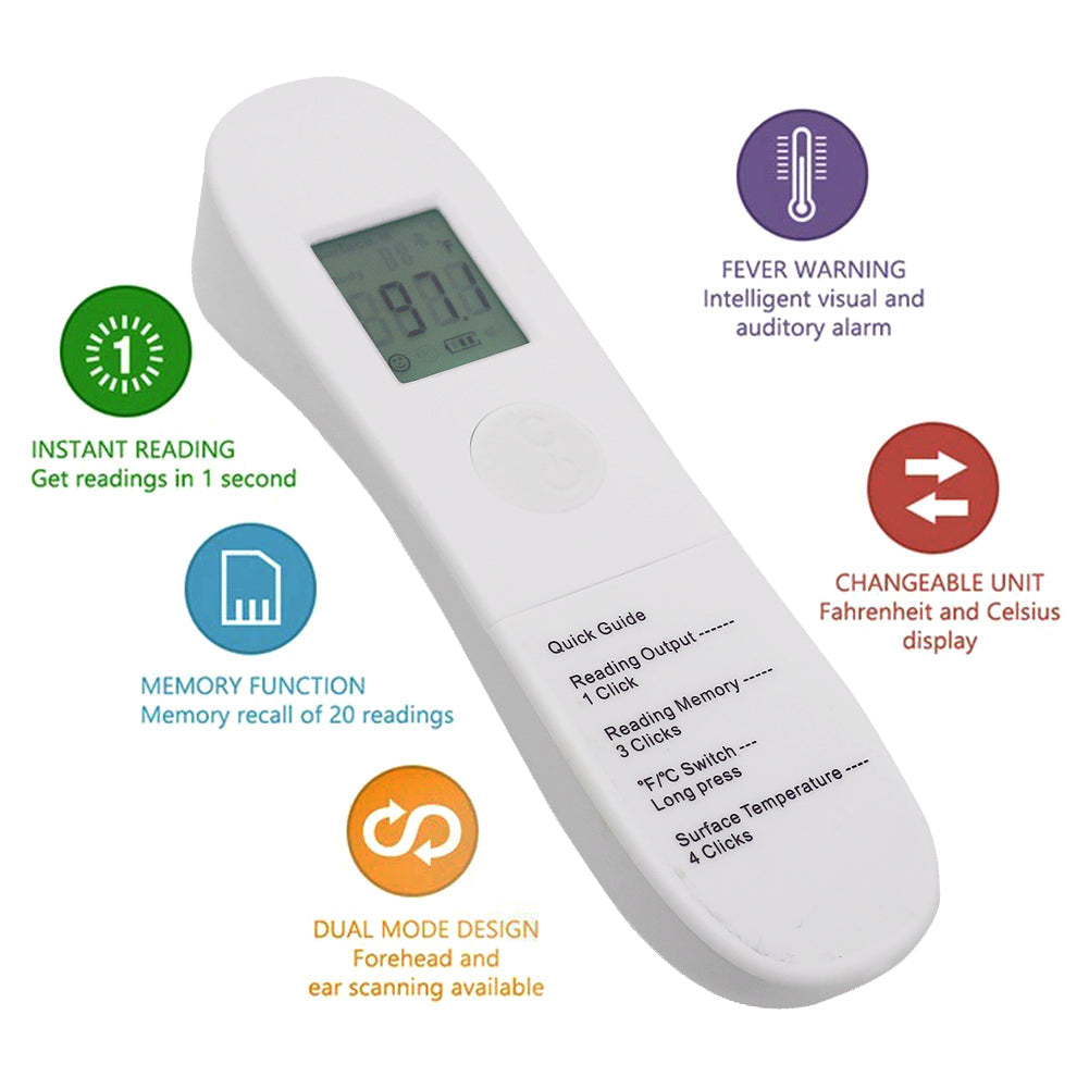 No Touch Forehead Thermometer LCD Digital Infrared Thermometer for Adults Kids Image 9