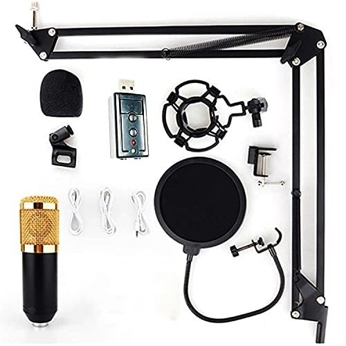 Kit with Live Sound Adjustable Mic Suspension Scissor Arm Metal Shock Mount and Double-Layer Pop Filter for Studio Image 2