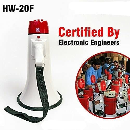 Handheld Bullhorn Cheer Loudspeaker Bull Horn Speaker Megaphono Siren Sling Strap Portable Image 7