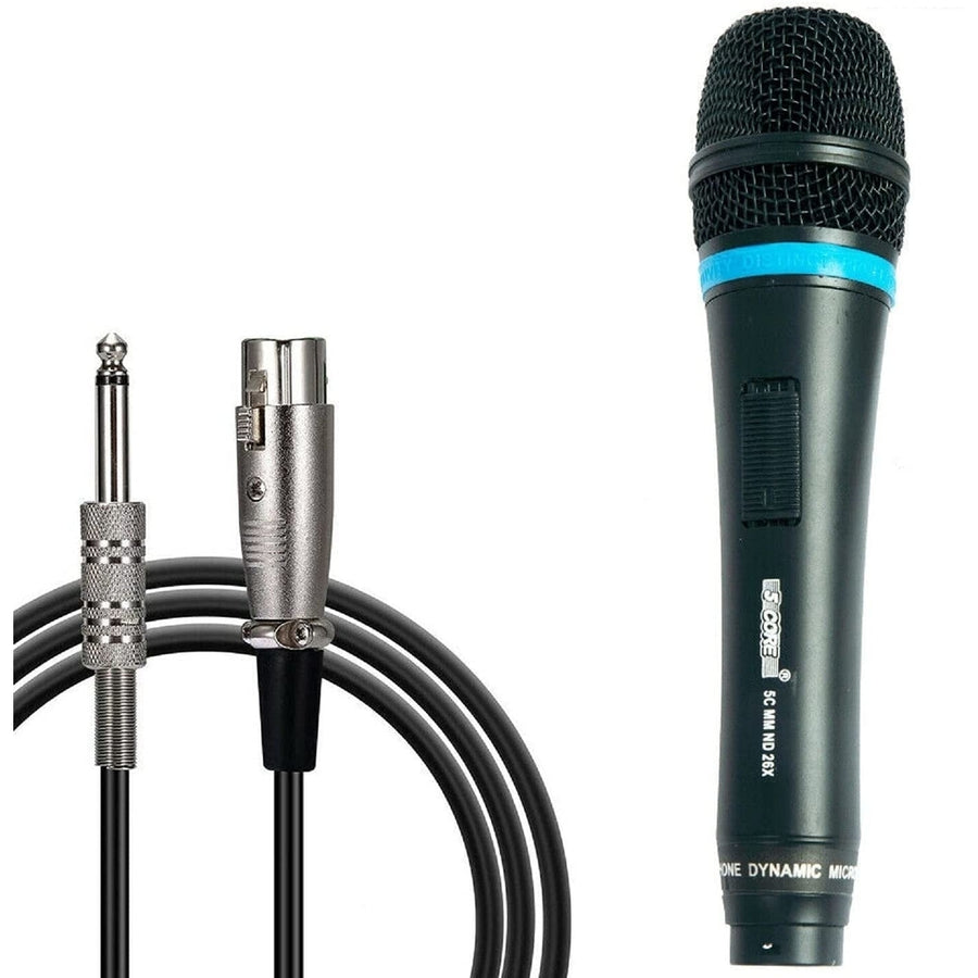 Professional Microphone Audio Dynamic Cardiod Karaoke Singing Wired Mic Music Recording Karaoke Microphone Black Image 1