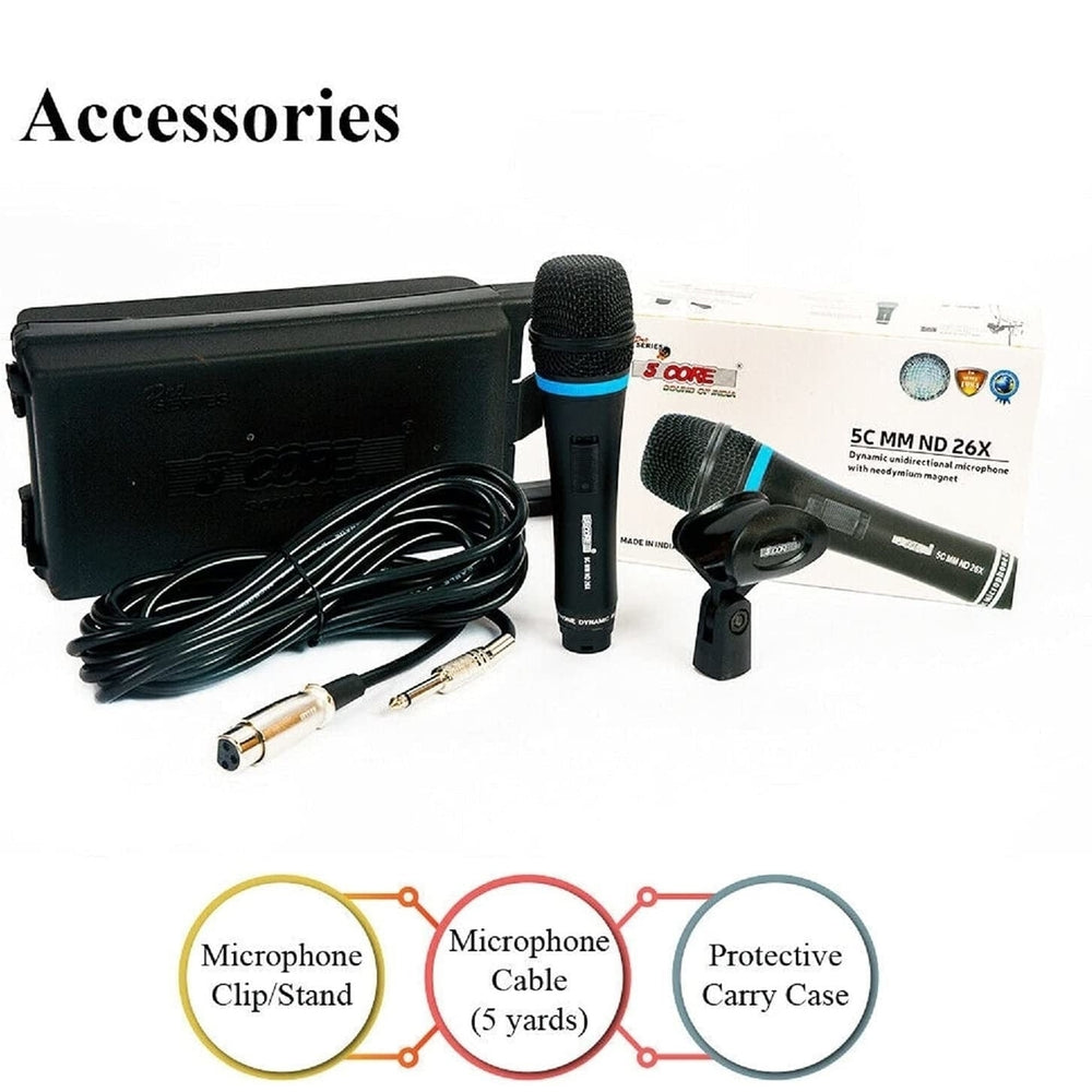 Professional Microphone Audio Dynamic Cardiod Karaoke Singing Wired Mic Music Recording Karaoke Microphone Black Image 2