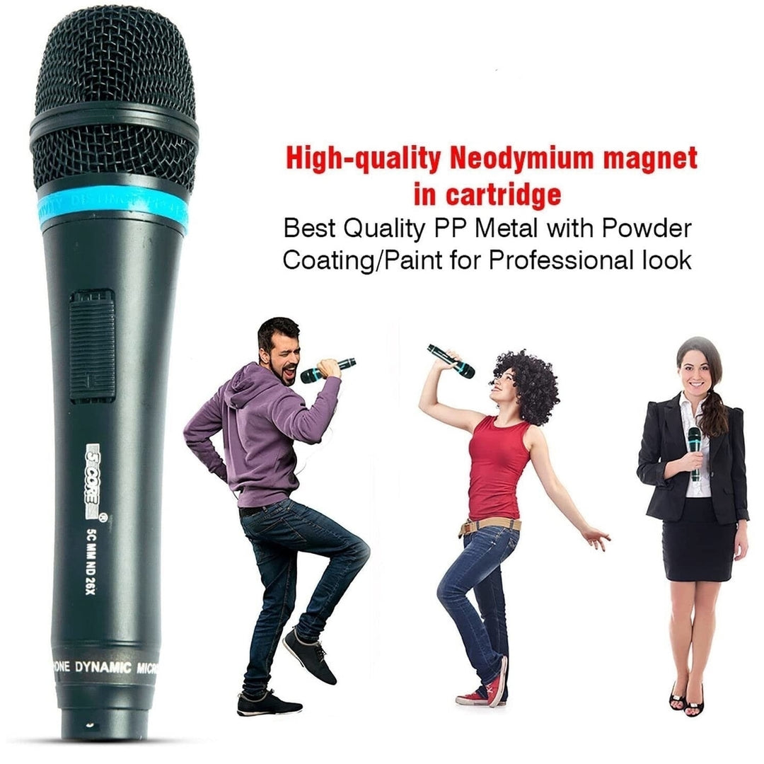 Professional Microphone Audio Dynamic Cardiod Karaoke Singing Wired Mic Music Recording Karaoke Microphone Black Image 4