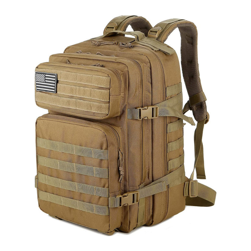 Tactical 45L Molle Rucksack Backpack Water-Resistant Military Hiking Bag Image 1