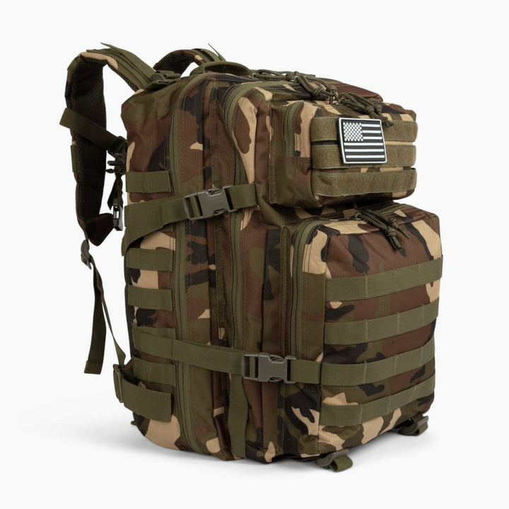 Tactical 45L Molle Rucksack Backpack Water-Resistant Military Hiking Bag Image 1