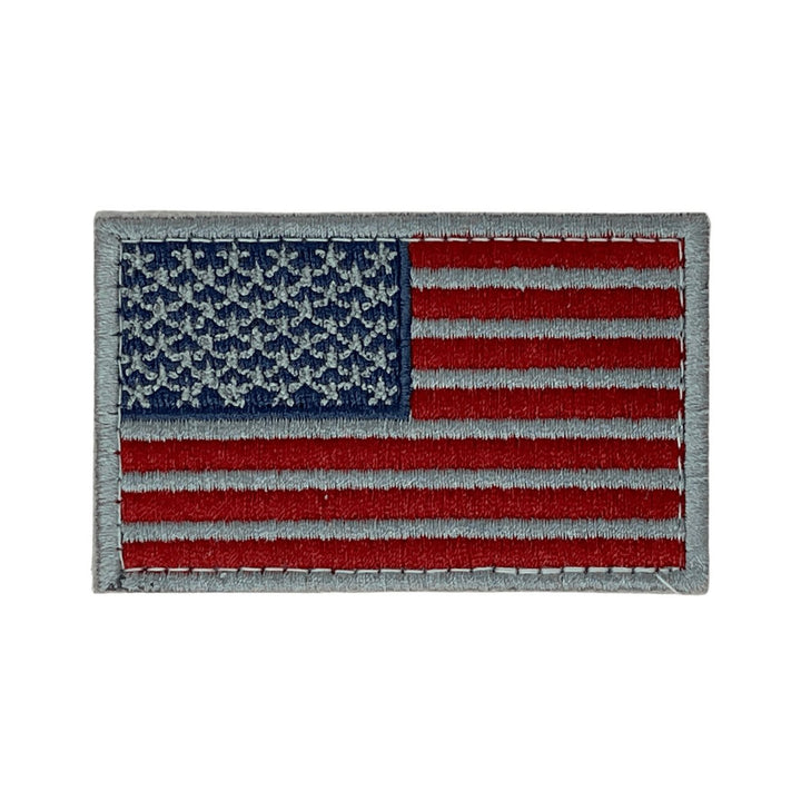 Tactical USA Flag Patch Detachable Backing 2"x3" Hook and Loop Embroidered Image 1