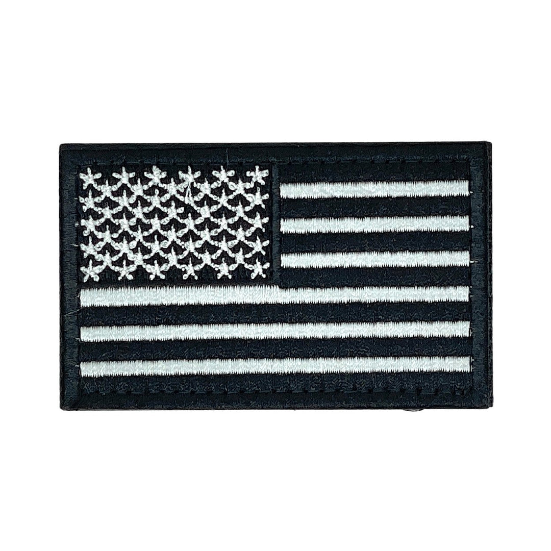 Tactical USA Flag Patch Detachable Backing 2"x3" Hook and Loop Embroidered Image 1