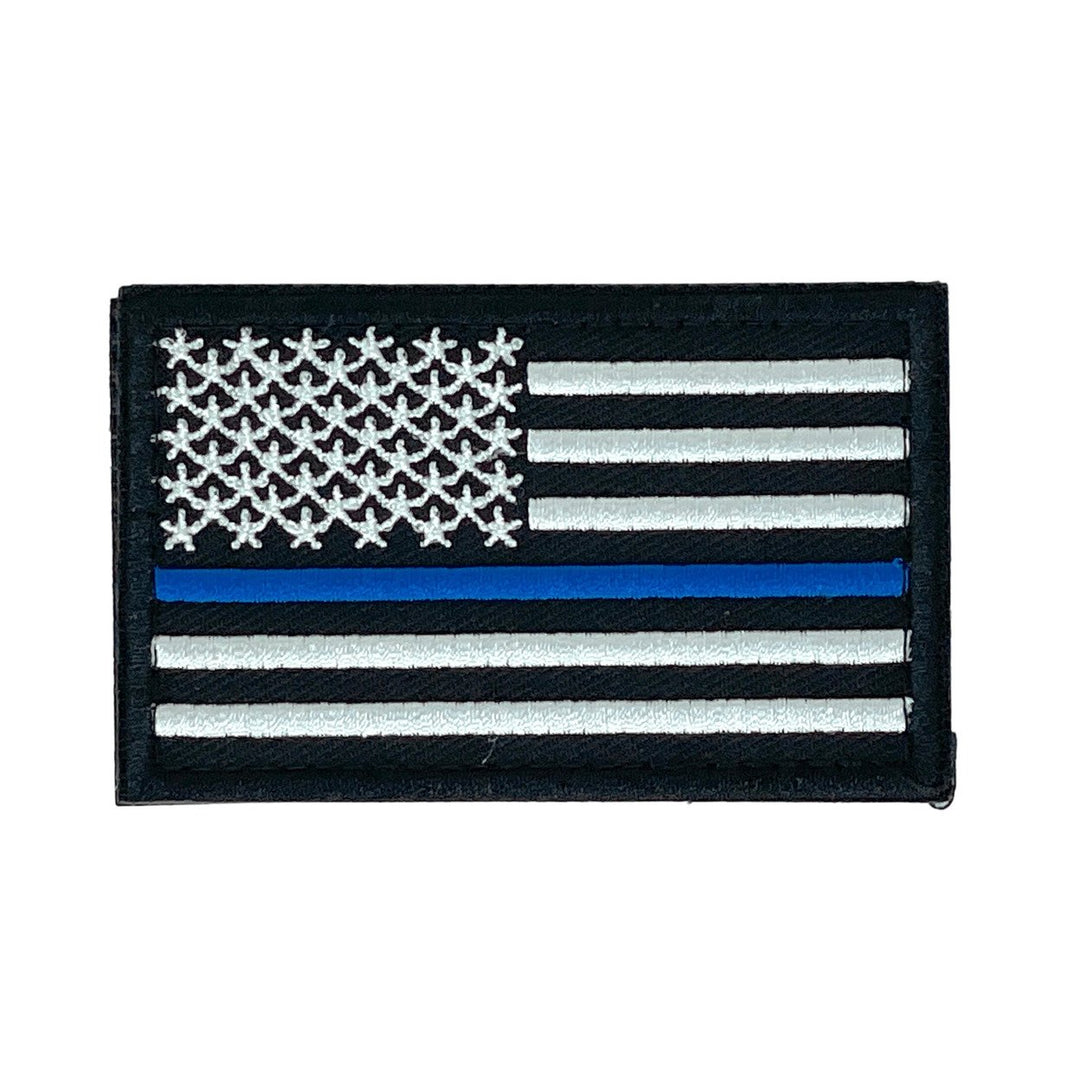 Tactical USA Flag Patch Detachable Backing 2"x3" Hook and Loop Embroidered Image 1