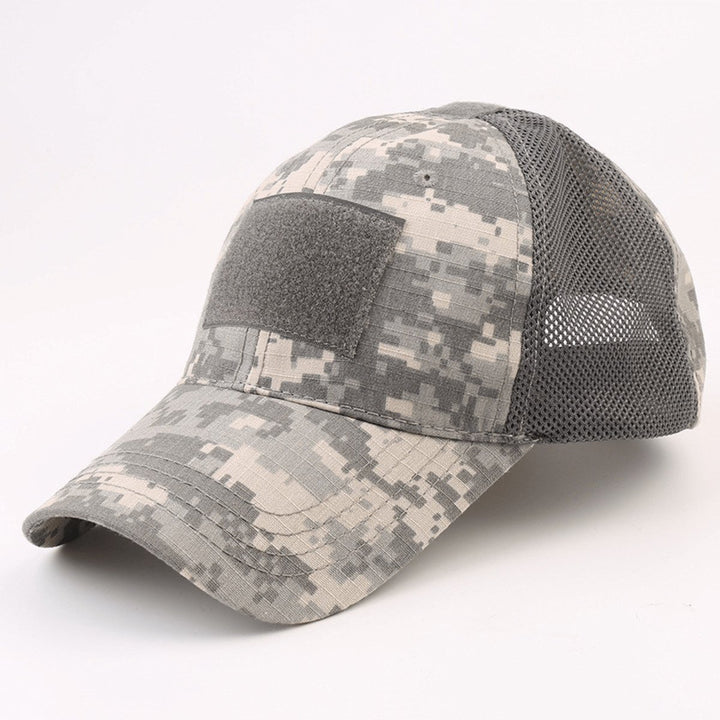 Tactical Patch Hat Adjustable Strap Unisex Breathable Cotton Polyester Mesh Image 2