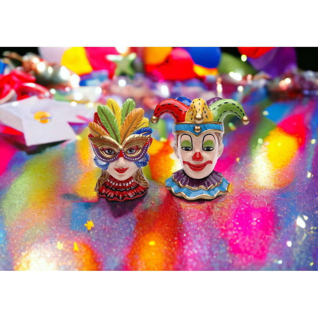 Mardi Gras Ceramic Salt and Pepper Shakers Image 3