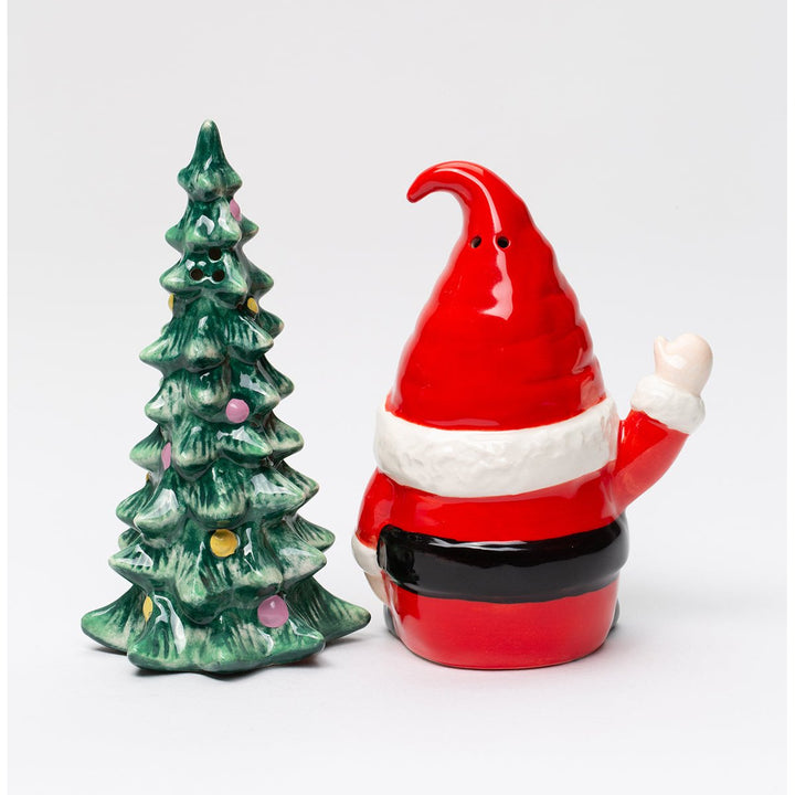 Ceramic Santa Gnome Salt and Pepper Shakers Christmas Tree Gift Image 3