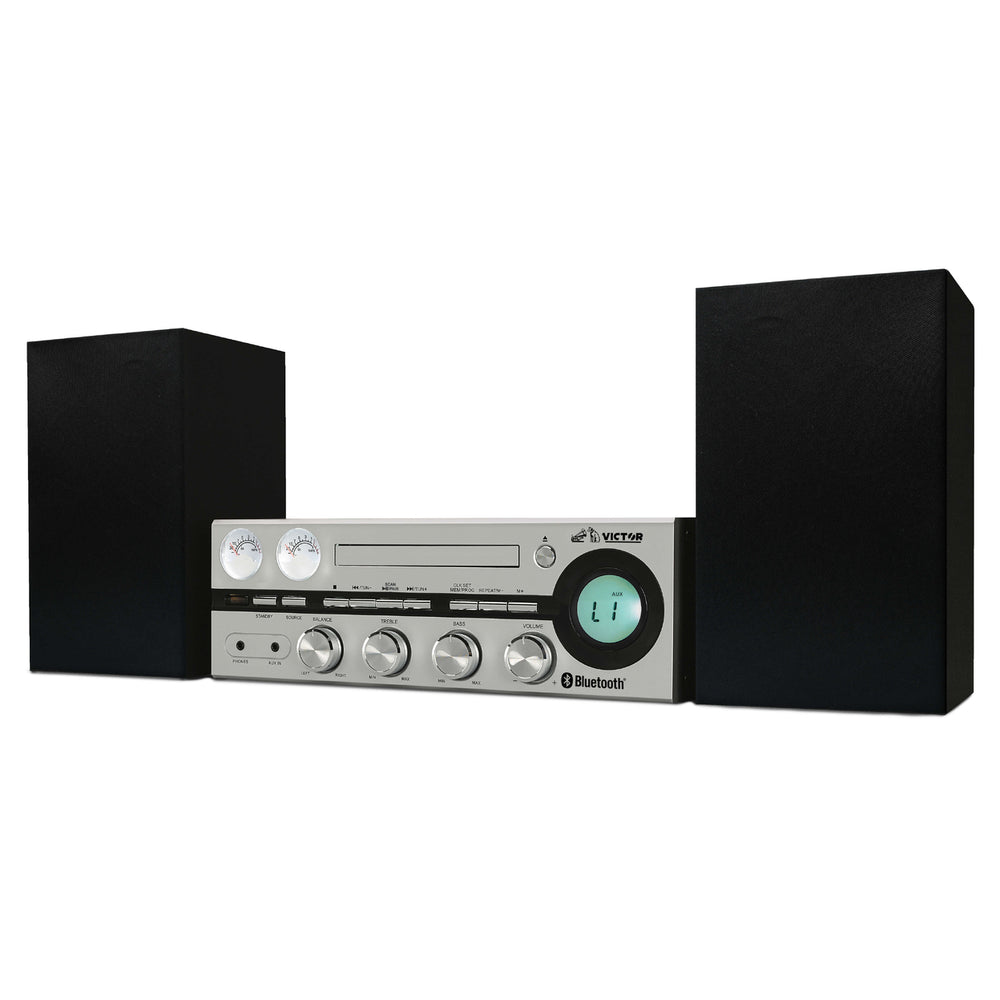 Victor Milwaukee 50W Desktop CD Stereo System w BluetoothCD Player and FM Radio Image 2