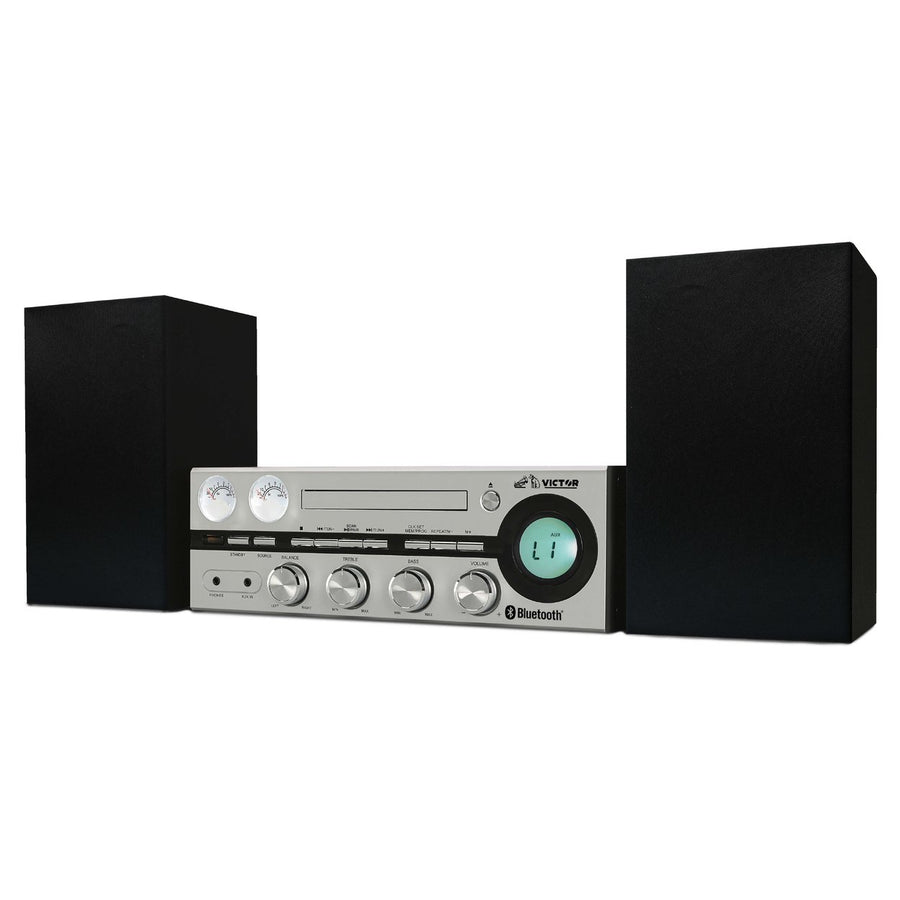 Victor Milwaukee 50W Desktop CD Stereo System w Bluetooth CD Player and FM Radio Image 1