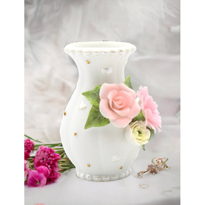 Ceramic Wedding Rose VaseWedding Dcor or GiftAnniversary Dcor or GiftHome Dcor, Image 1
