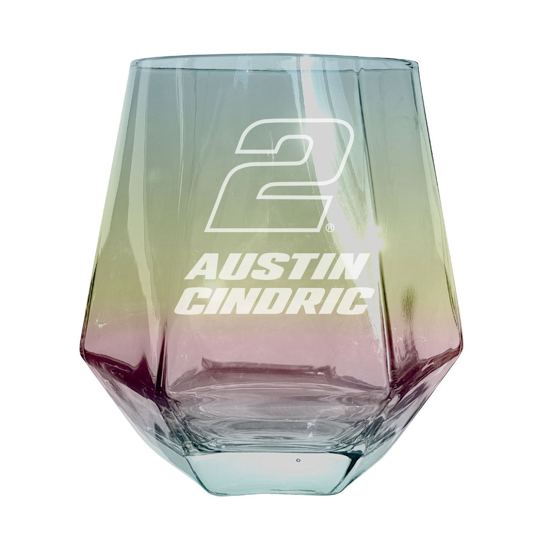 2 Austin Cindric Officially Licensed 10 oz Engraved Diamond Wine Glass Image 1