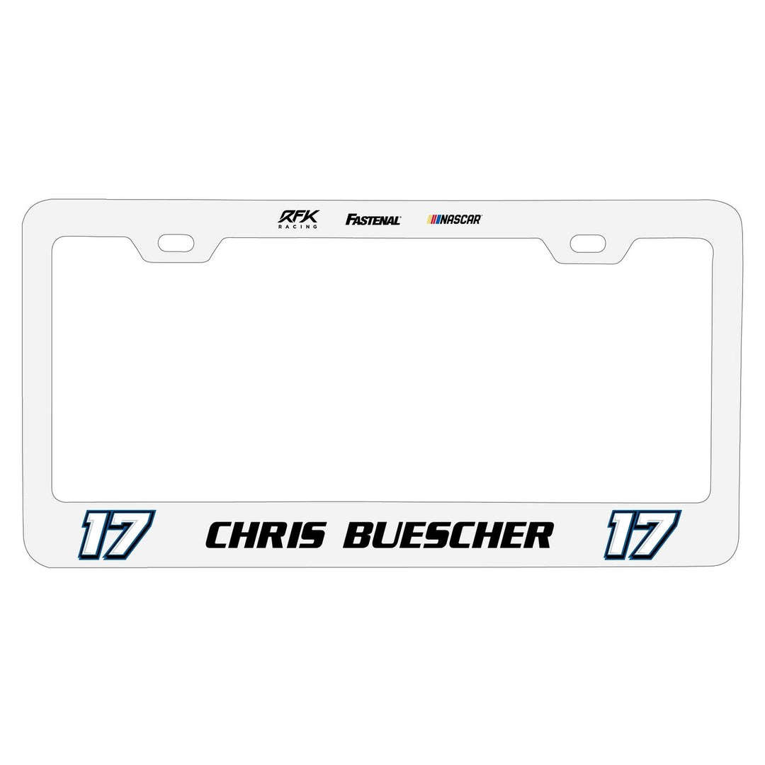 17 Chris Buescher Officially Licensed Metal License Plate Frame Image 1